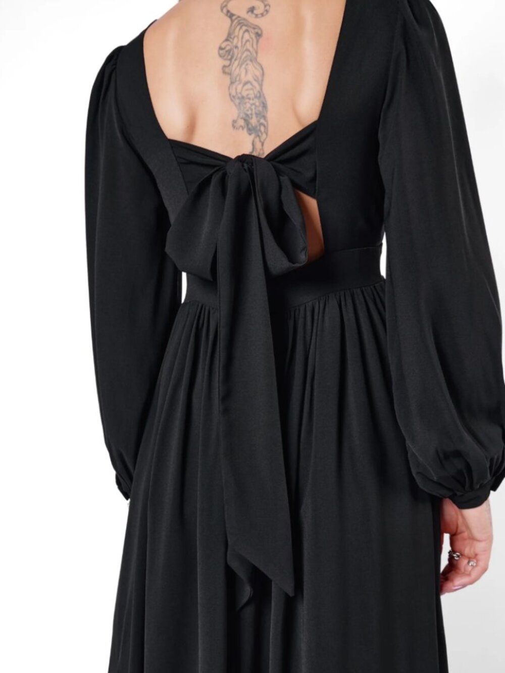 Mary Wyatt Morgana Tie Back Maxi Dress - Women's US4/UK8 - Picture 3 of 3